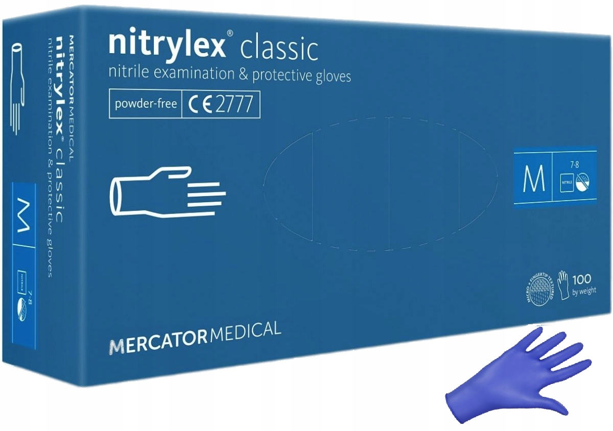 Nitrilinės pirštinės nitrylex classic 100 vnt