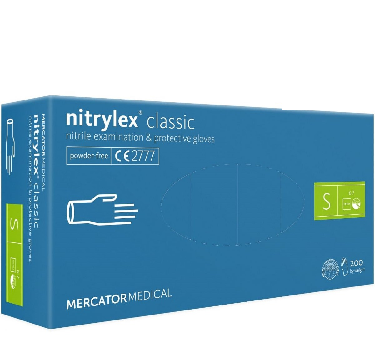 Nitrilinės pirštinės be pudros nitrylex 100 vnt.